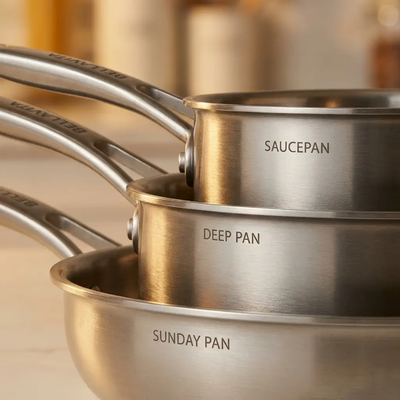 Bellavita 3-Piece Titanium Starter Set - Material Close-up