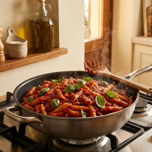Bellavita Deep Family Pan with Lid