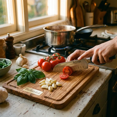 Bellavita Italian Olive Wood Board - Family Kitchen