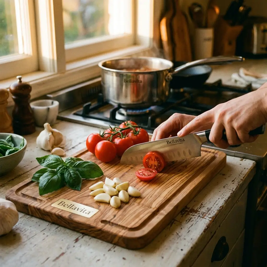 Bellavita Italian Olive Wood Board - Family Kitchen