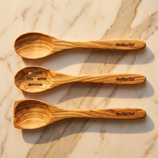 Bellavita Olive Wood Spoon Set - 3 Piece - 01 Main Collection Image