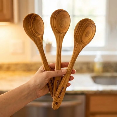 Bellavita Olive Wood Spoon Set - 3 Piece - 02 Secondary Angle