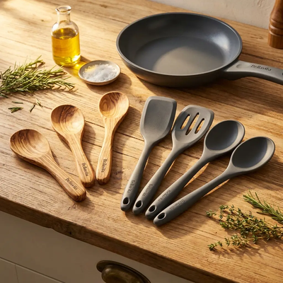 Bellavita Olive Wood Spoon Set - 3 Piece - 06 Premium Setup
