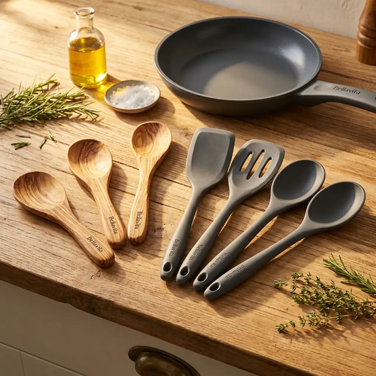 Bellavita Olive Wood Spoon Set - 3 Piece - 06 Premium Setup
