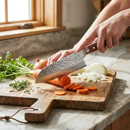Bellavita Santoku Knife - 7 inch Versatile Blade