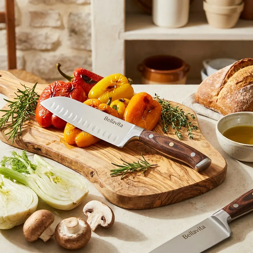 Bellavita Santoku Knife - 7 inch Versatile Blade