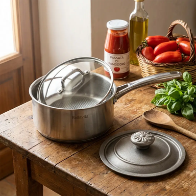 Bellavita Titanium Saucepan with Lid - Premium Setup