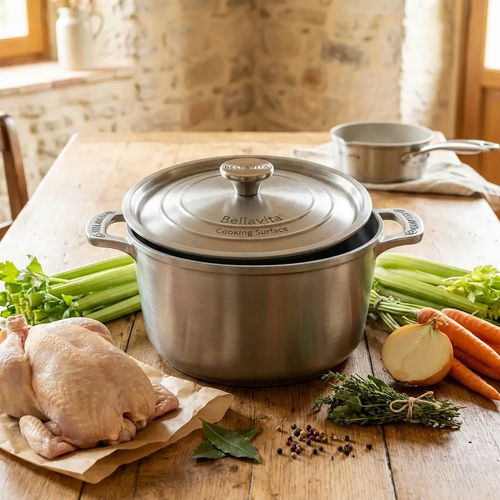 Bellavita Titanium Stockpot with Lid