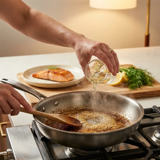 Bellavita Titanium Saute Pan with Lid by Bellavita Cookware - Family Kitchen