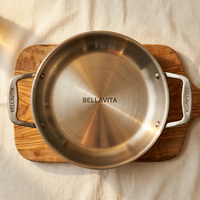 Bellavita Titanium Pan with Two Handles - Secondary Angle