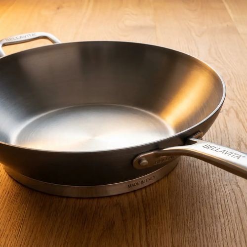 Bellavita Titanium Wok with Flat Base